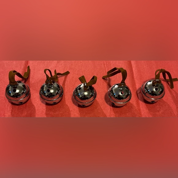 The Polar Express Jingle Bells with Leather Straps set of 5 - Picture 1 of 2