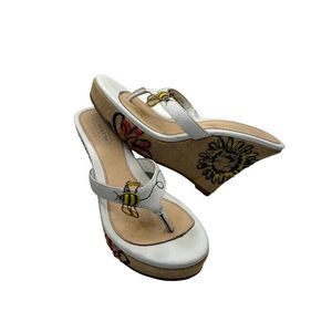 Coach Mattie Bumblebee Wedge Sandals Womens 6.5 Th