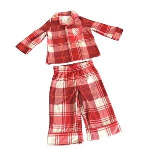 Hearth & Hand with MAGNOLIA 2-Piece Red Plaid Pajama Shirt & Pant Set Size 12M