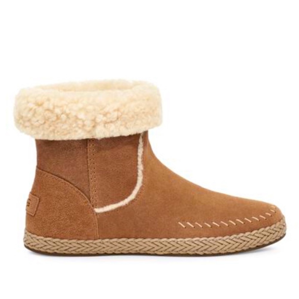 Ugg New Ailish Chestnut Suede Shearling Boots Siz… - image 3