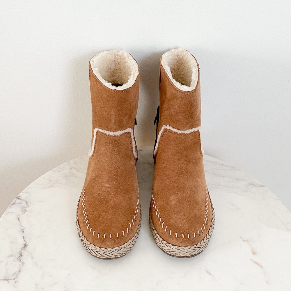 Ugg New Ailish Chestnut Suede Shearling Boots Siz… - image 8