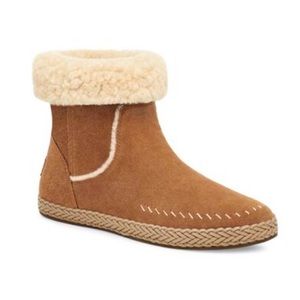 Ugg New Ailish Chestnut Suede Shearling Boots Siz… - image 1