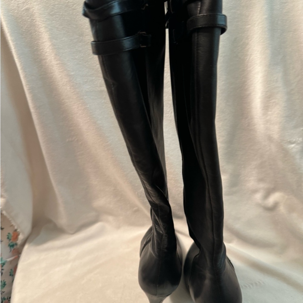 Gently Used Ninewest Tall Black Heeled Boot Women… - image 8