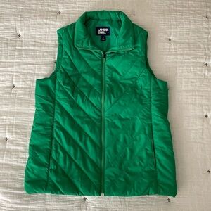 LANDS’ END Insulated Puffer Vest in Green Size S