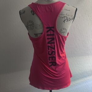 NWT Kinzser hot pink athletic active sleeveless top/ muscle tee