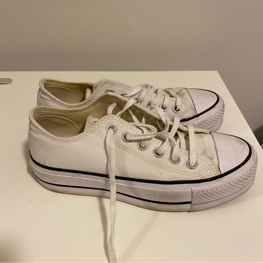 White Platform Converse - image 5