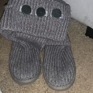 Used Womens Ugg Boots Classic Cardy Grey - image 1