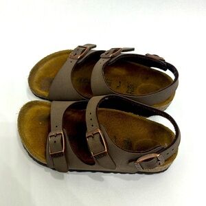 Birkenstock Youth Roma Milano Brown back strap brown sandals size 27