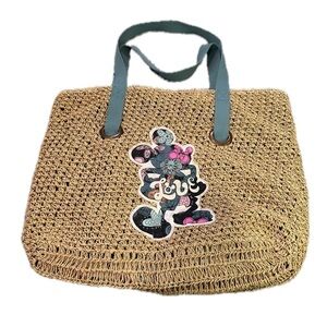 Disney Parks | Mickey Mouse Straw Tote Bag - Love Fabric Design