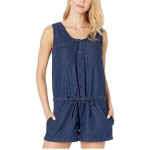 Mavi | Krista Tencel Lyocell Denim Shorts Romper - Size L