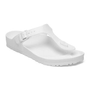 Birkenstock White Rubber Between The Toe Slides/Sandals