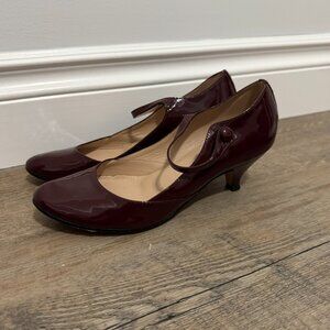 Repetto | Burgundy Mini Heel Mary Janes - Size EU 38