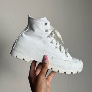 White Converse Platform Shoes