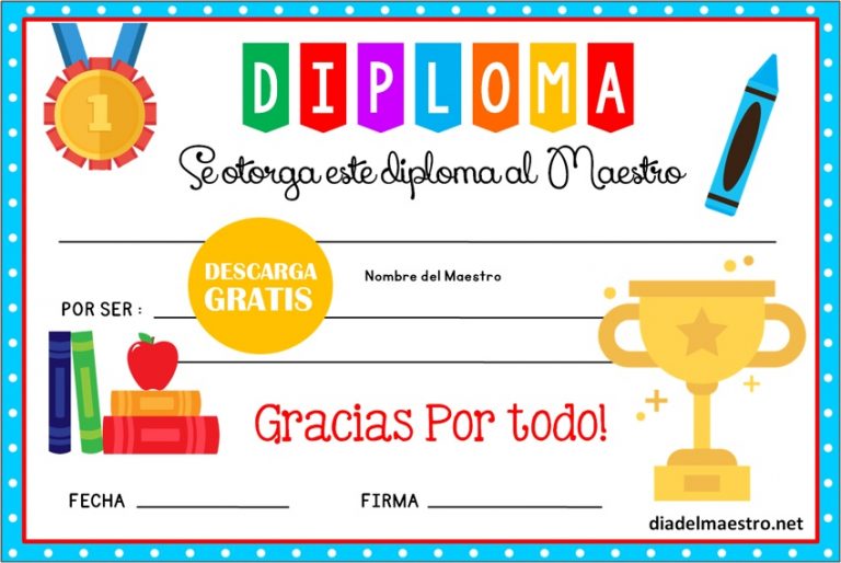 Imágenes de diploma dia del maestro