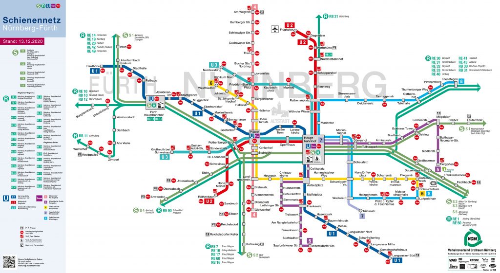 Schnellbahnplan Nürnberg