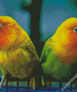 Adorable Lovebirds Diamond Painting