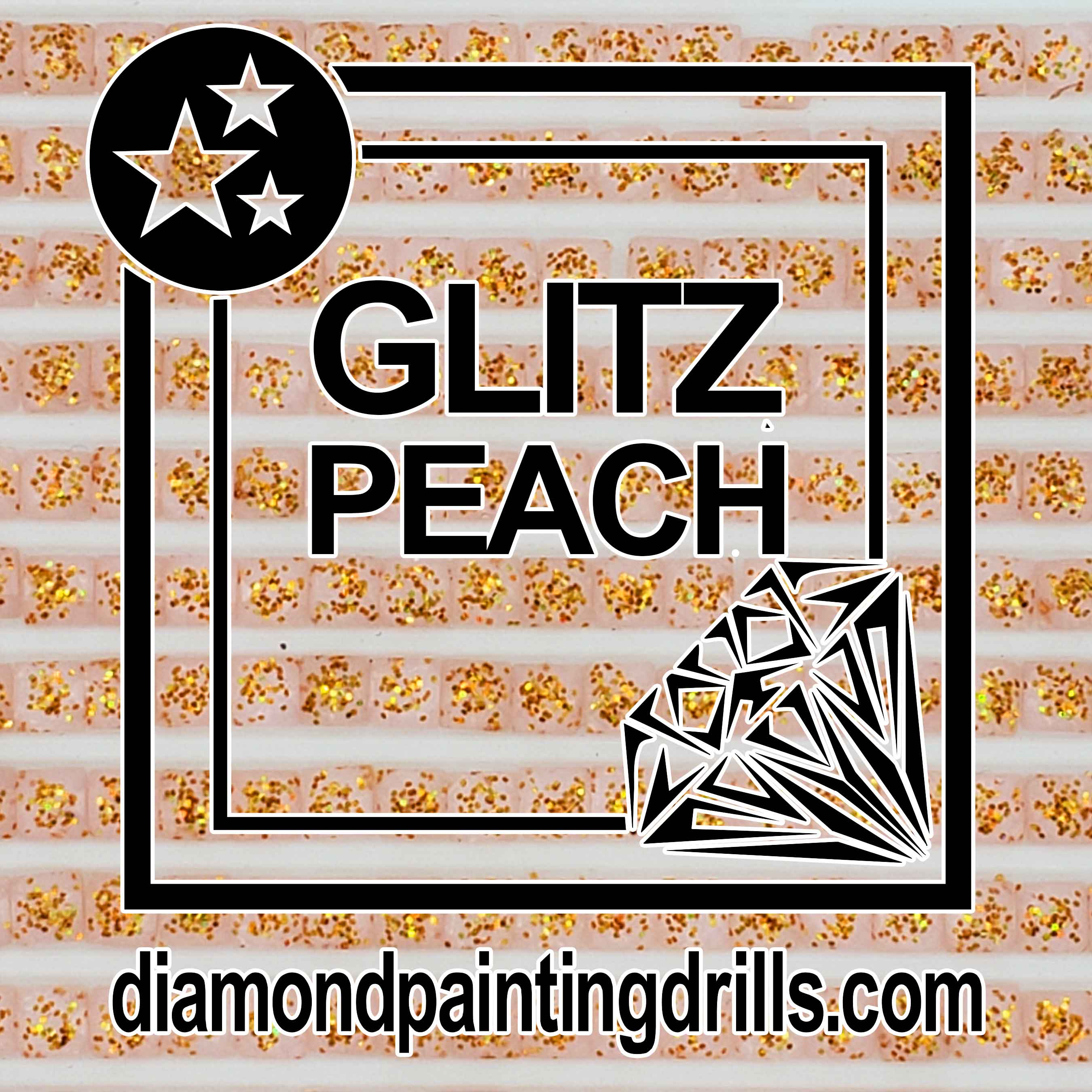 Peach Glitz Diamond Painting Drills