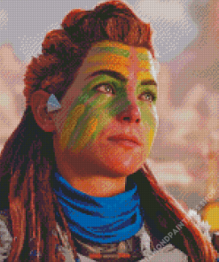 Cute Aloy Character Diamond Paintings