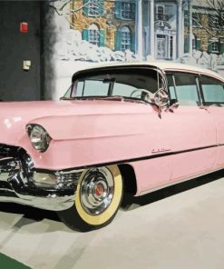 1950s Pink Cadillac Car Diamond Paintings