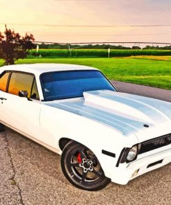 1970 White Chevrolet Nova Diamond Painting