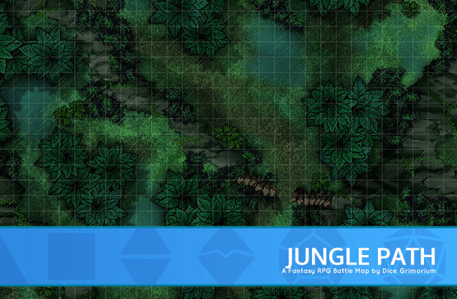 Jungle Path D&D Battle Map Banner