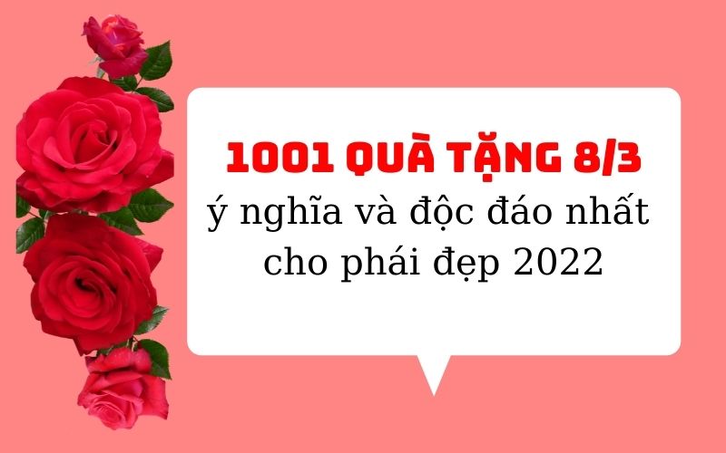 1001 Món quà tặng 8/3 ý nghĩa và độc đáo nhất cho phái đẹp 2022