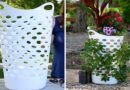 How to Turn Dollar Store Laundry Baskets Into Strawberry Planters