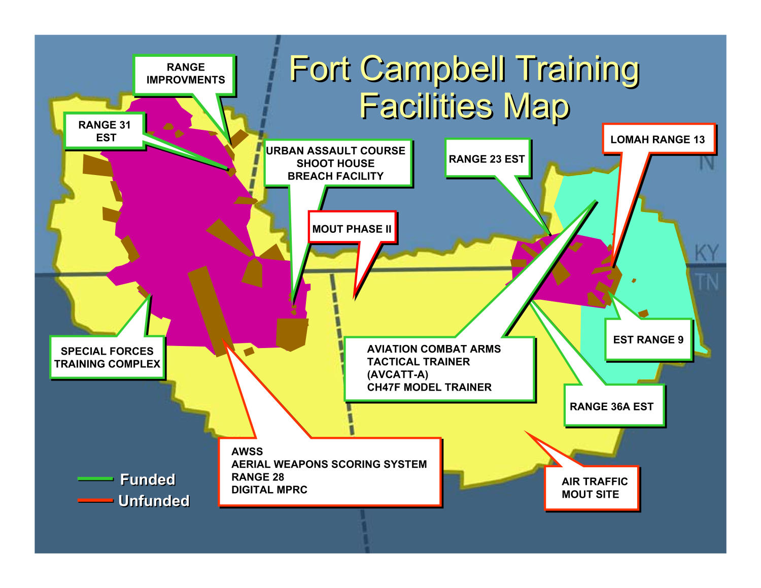 Fort Campbell Post Map