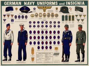 Primary view of object titled 'German navy uniforms and insignia.'.