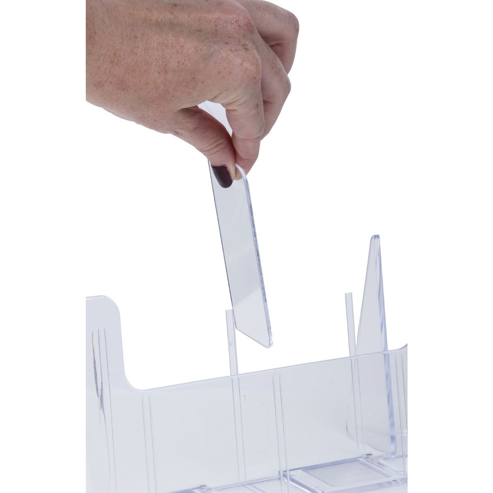 Clear Plastic 1 Compartment Countertop Brochure Holder - 9 1/4