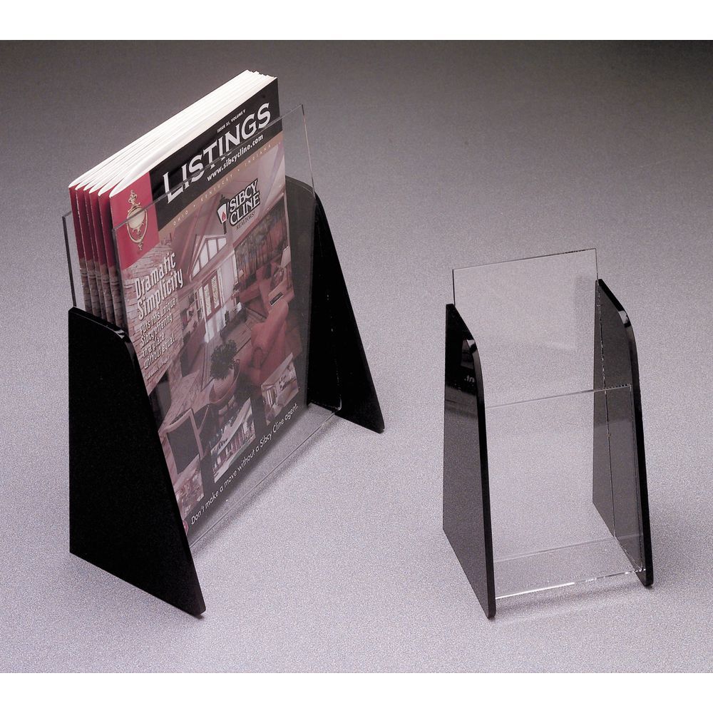 Clear Plastic 2-Tier Brochure Holder - 4 1/4