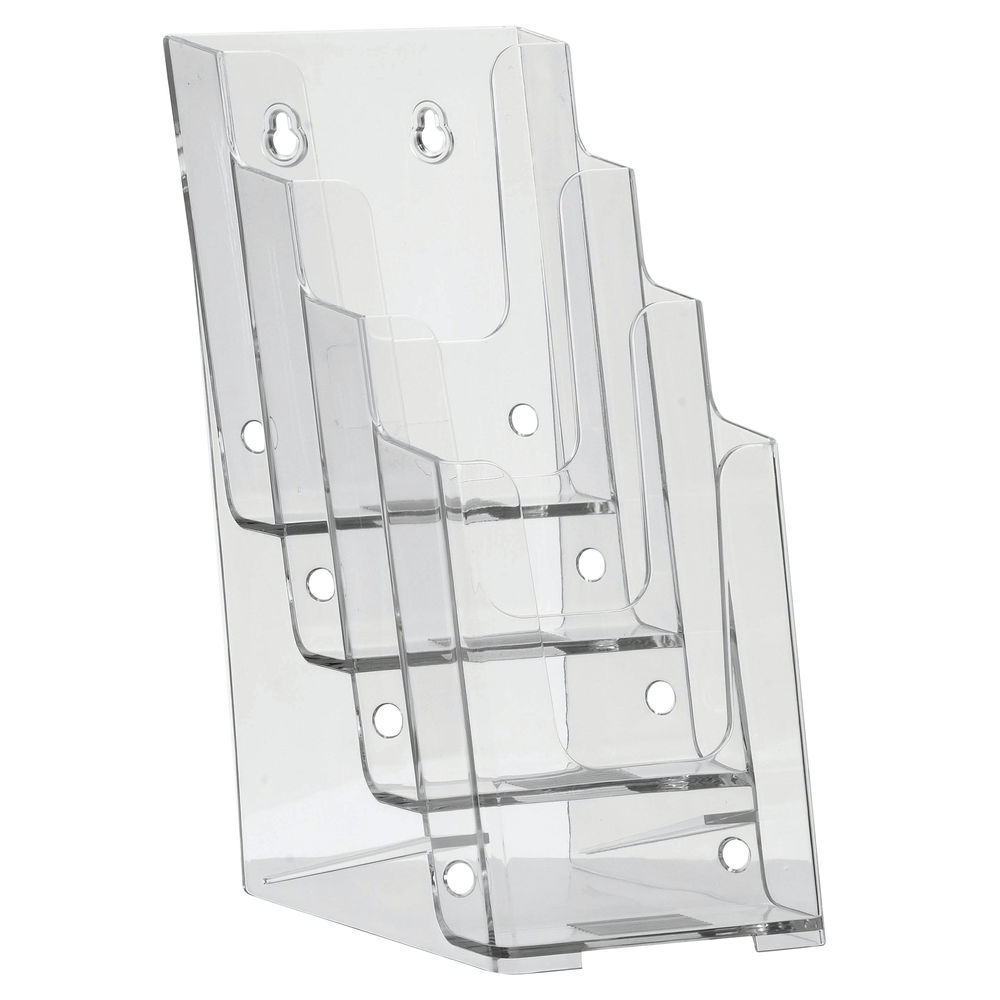 Clear Plastic 2-Tier Brochure Holder - 4 1/4