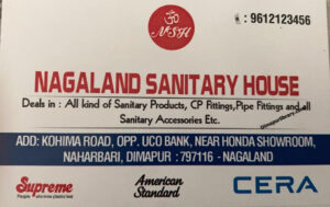 Nagaland Sanitary House Dimapur Nagaland Pipe fittings CP Fittings sanitary goods