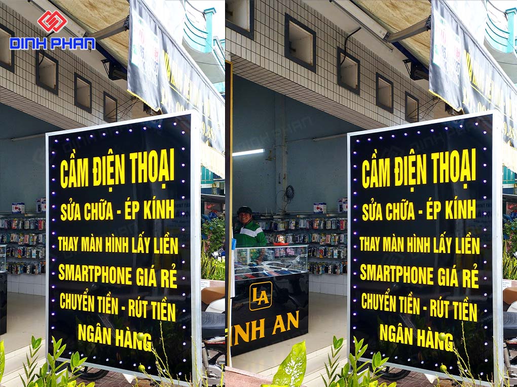 hộp đèn alu âm bản