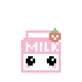 Strawberry milk pixel art