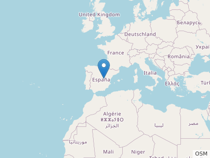 Locations where Concavenator fossils were found.