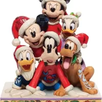 Jim Shore Disney Traditions Christmas Mickey Mouse and Friends Figurine