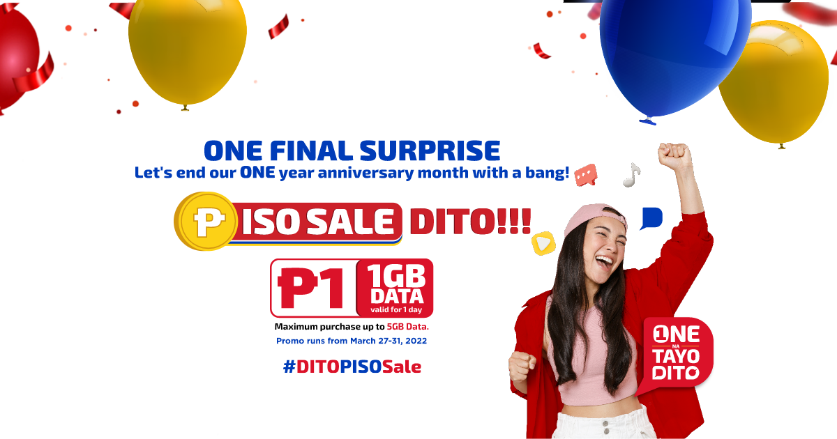 DITO One final surprise; Piso sale dito