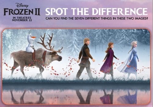 FROZEN II Printables Recipes Activity Sheets and Games #DisneyFrozen Spot the Difference 