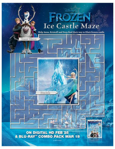 FROZEN II Printables Recipes Activity Sheets and Games #DisneyFrozen Frozen Ice Castle Maze