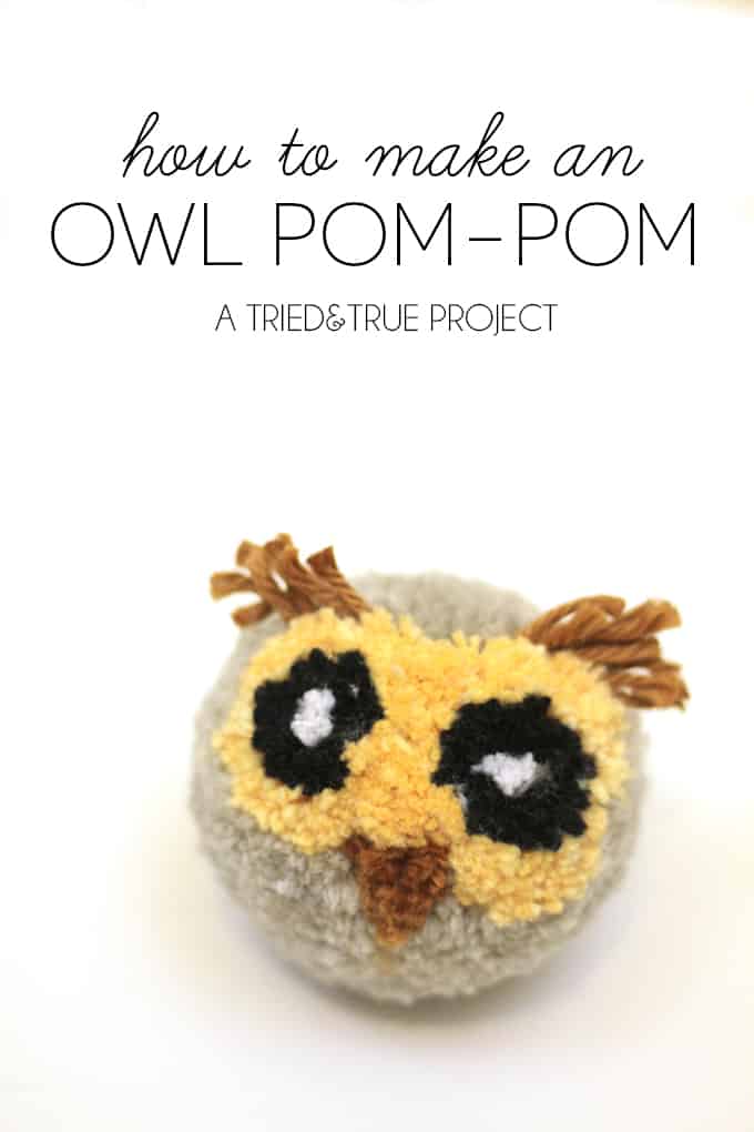 How to make an owl pom pom