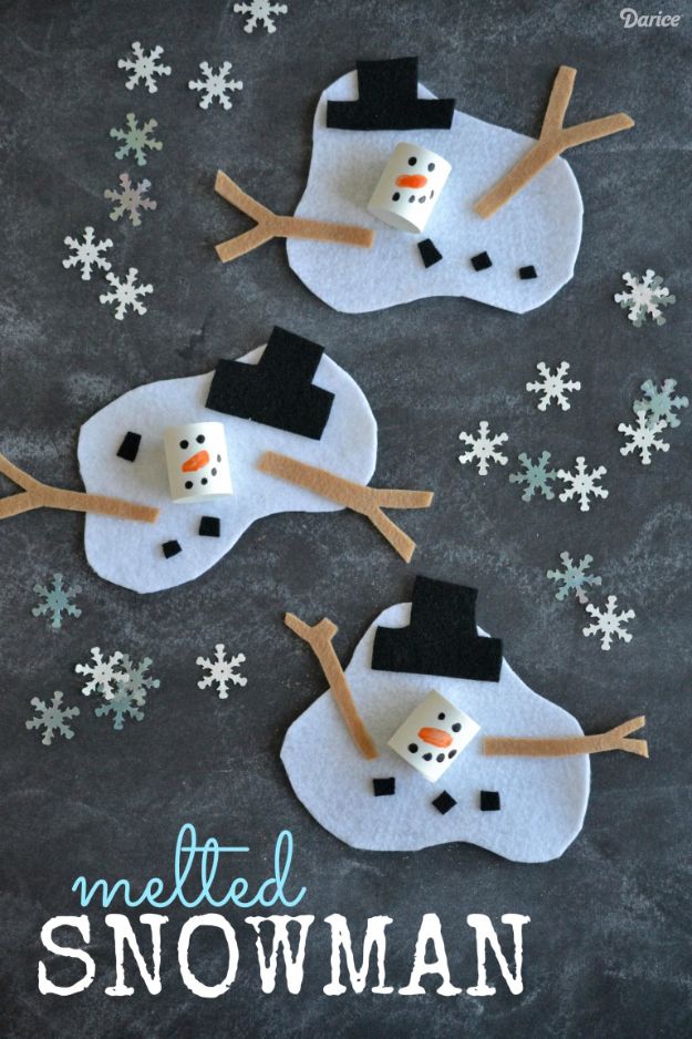 Cheap Winter Crafts for Kids \ Easy Craft Ideas for Children to Make At Home | Melted Snowman Craft Tutorial