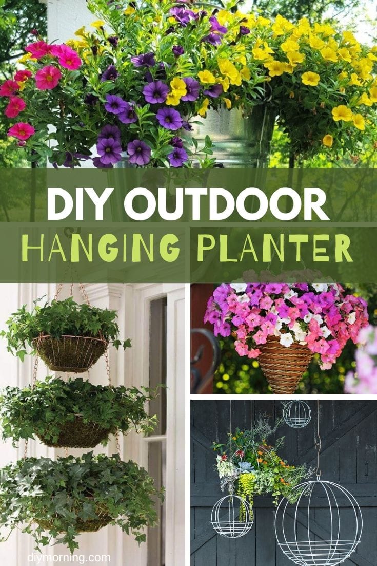 Cheap DIY outdoor hanging planter ideas