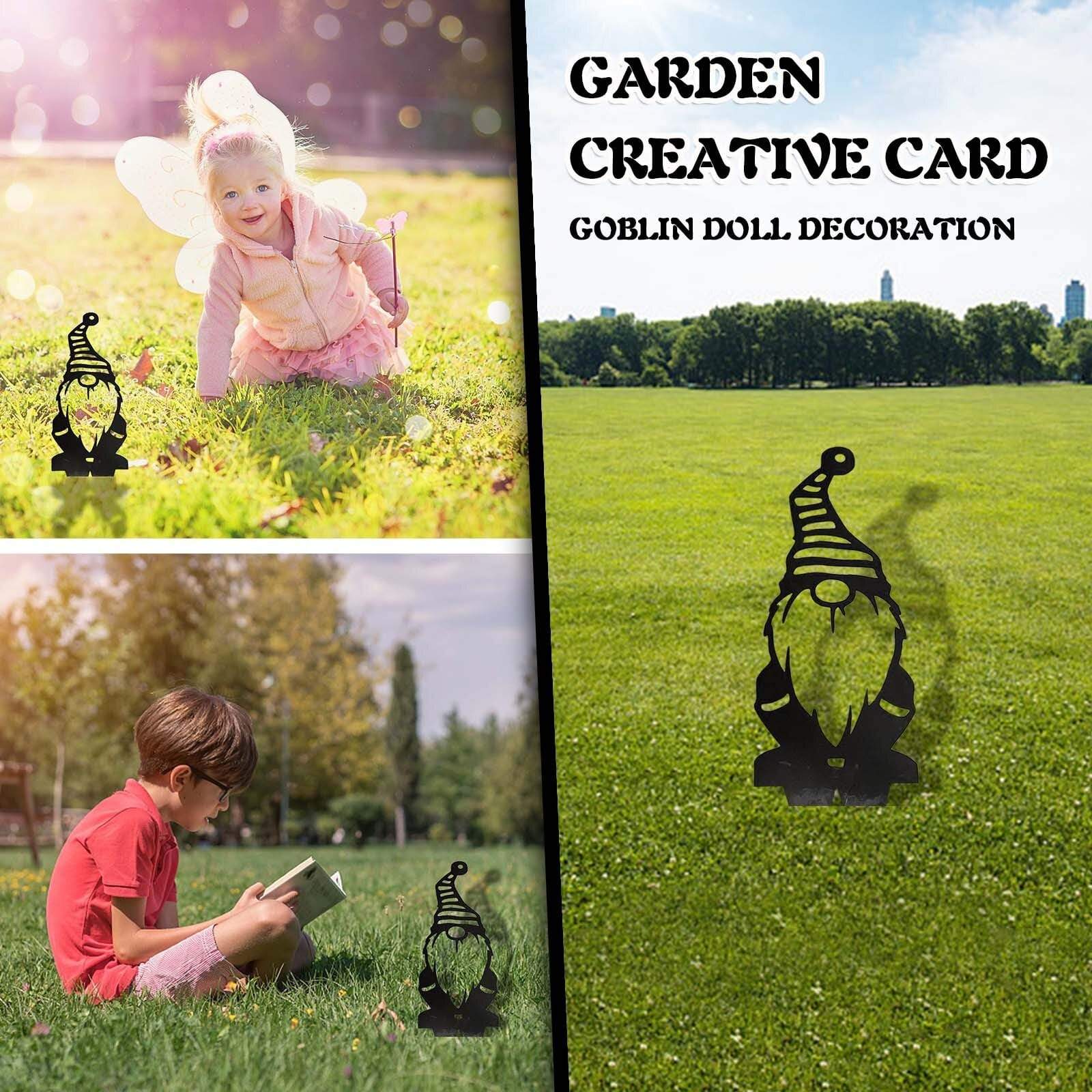 Garden Statues & Sculptures Metal Gnome Garden Decoration - DiyosWorld