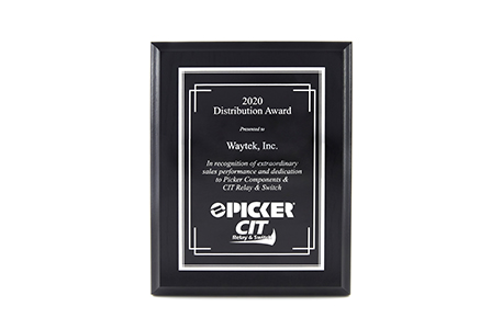 Black Plaque from Picker Components