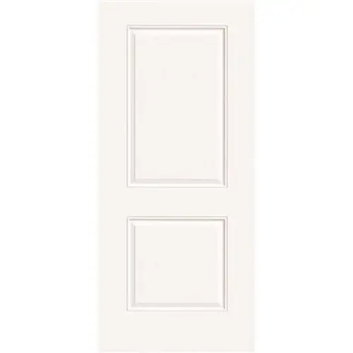 18 in. x 80 in. Smooth 2-Panel Square Primed White Hollow Core Composite Interior Door Slab