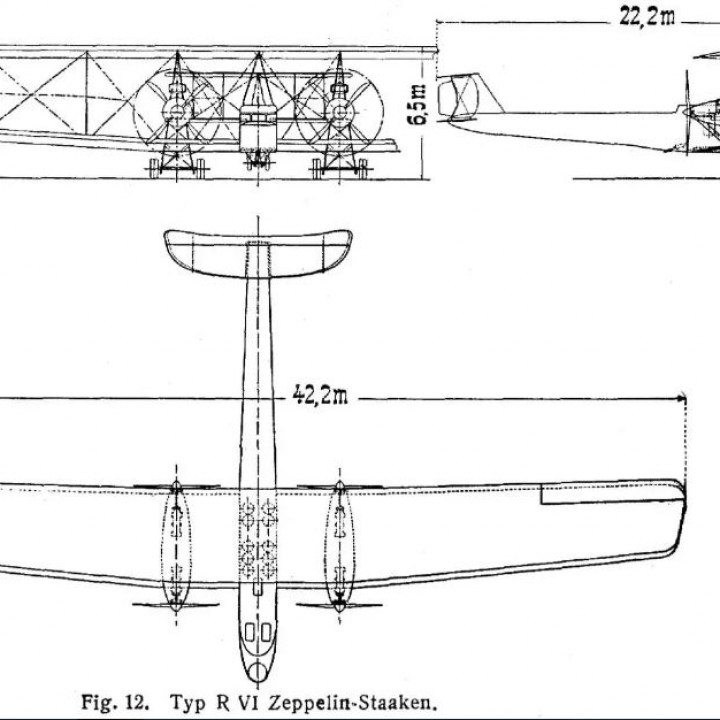 Bomber plane Zeppelin Staaken R.VI (WW1, Germany) image