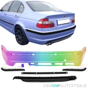 Stoßstange hinten PDC LACKIERT passt für BMW E46 Limousine nicht M-Paket +ABE*