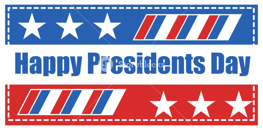 Happy Presidents Day Banner Flag Vector