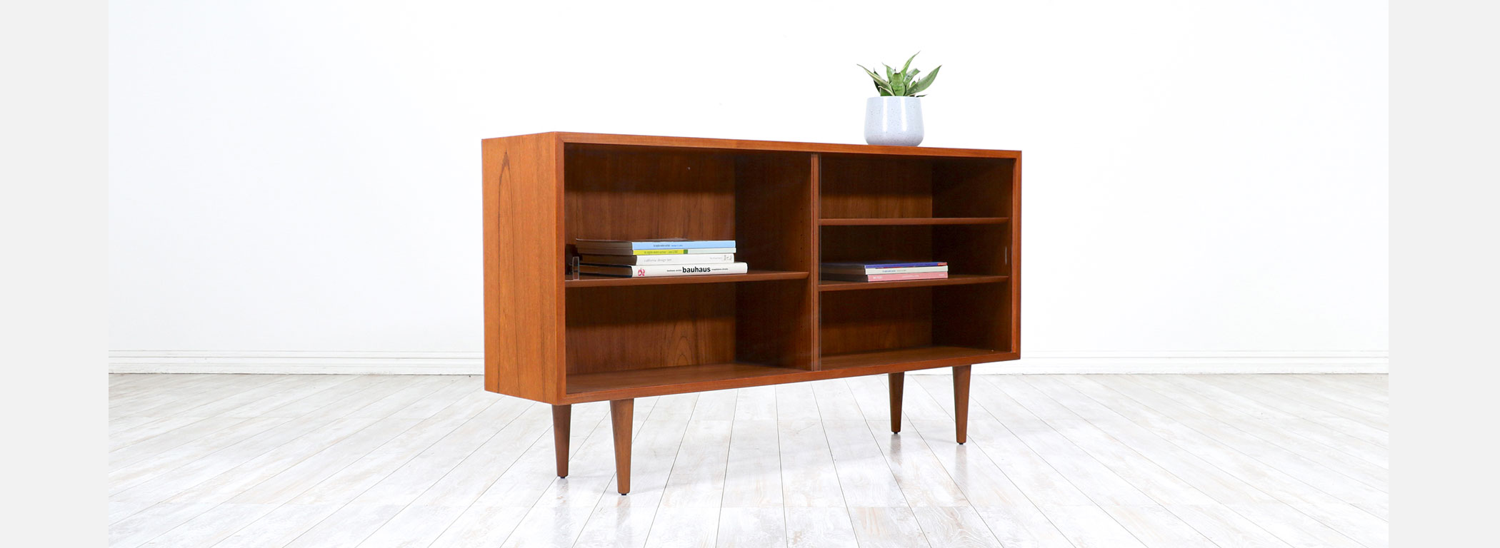 Scandinavian Modern Teak Bookcase by Carlo Jensen for Hundevad Image